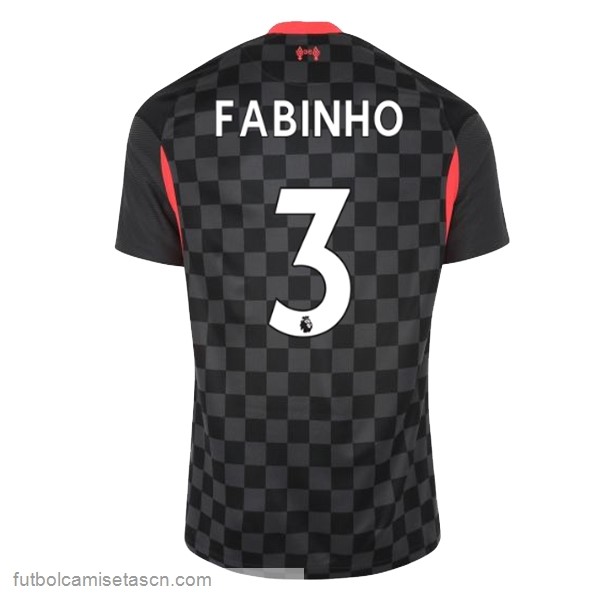 Camiseta Liverpool NO.3 Fabinho 3ª 2020/21 Negro